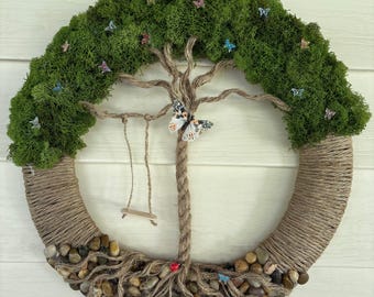Tree of Life Wreath, Butterfly Wreath, Butterfly Tree of Life