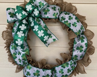 St. Patrick's Day Wreath, St. Patrick's Day Decor, St. Patrick's Day Wreath for Front Door, Shamrock Wreath, Irish Wreath, Irish Decor