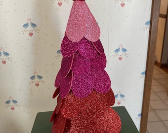 Sparkly Heart Valentine Trees, Valentine Decor