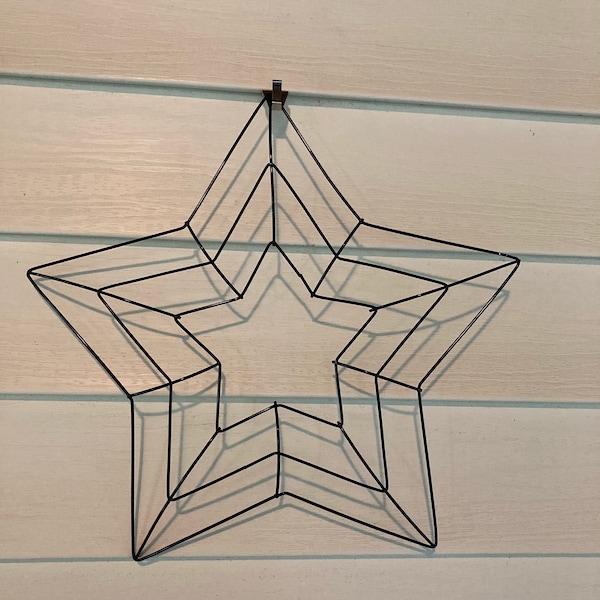 Star Metal Wreath Form, Star Form, Star Shaped Metal 3D Wreath Form, Wreath Supplies, Star Wreath Form