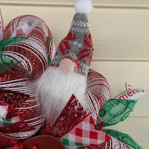 Weihnachtskranz Mit LED - 76cm Gnome Design Für Türdeko