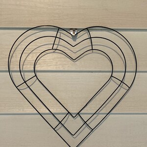 Set of 1- 'Heart-Shaped Wire Wreath (1) Frame ONLY Metal Valentine's Party  Decor Large Metal Heart Wreath Frame Heart Metal Wreath Frame 12x13 inches  Wire Frame ONLY 