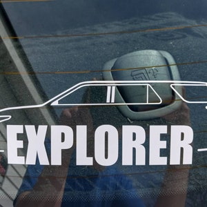 Ford Explorer Silhouette Decal. 2011-2019 Ford Explorer. 5th Gen Ford Explorer. Ford Explorer PPV / Interceptor. Window Decal. Laptop Decal.