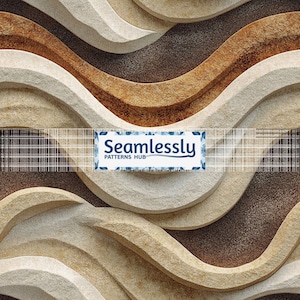 Zen Garden Sand Seamless Pattern – Calming Earthy Texture, Abstract Ridges (Digital Download)