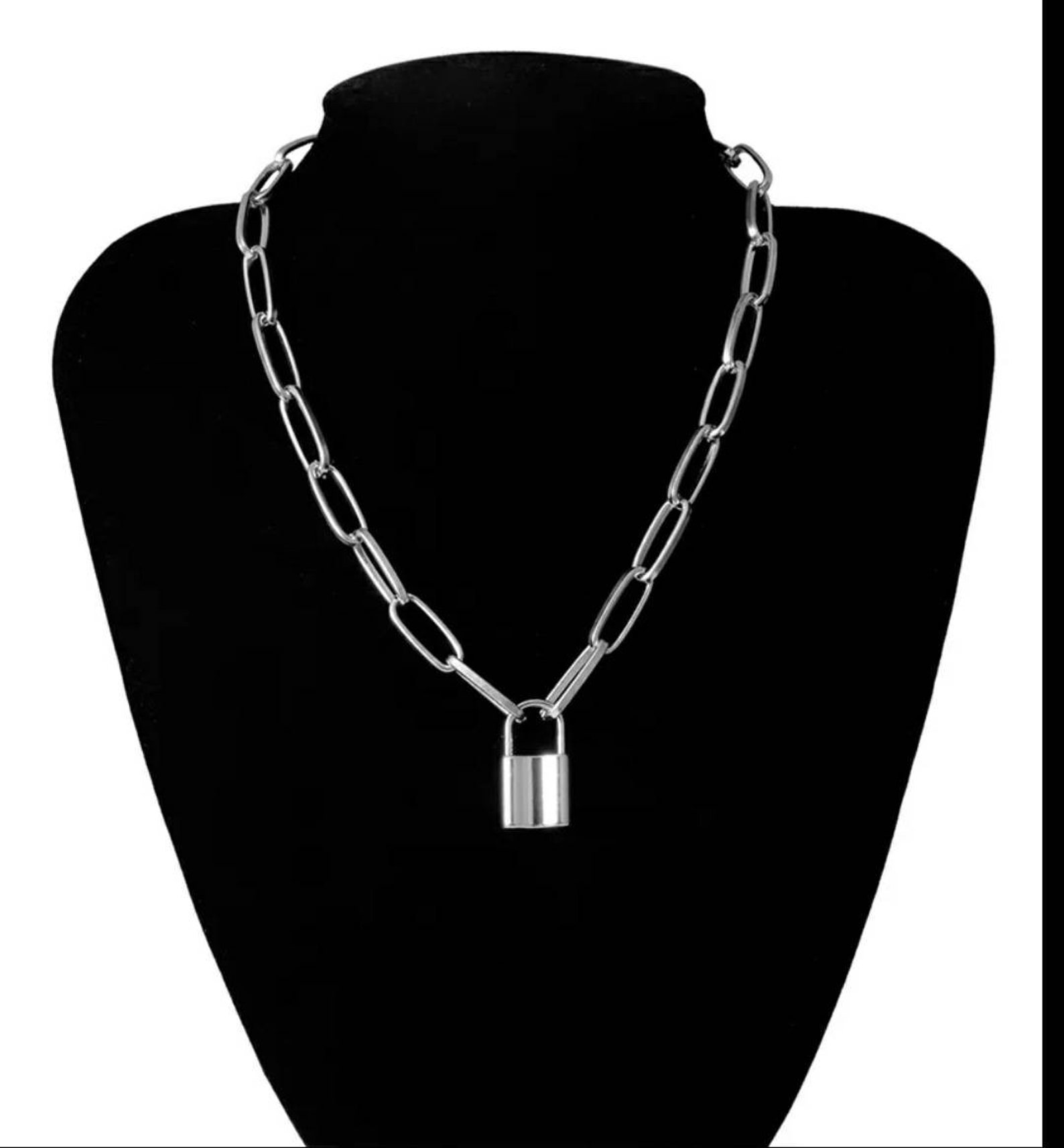 Padlock Pendant Necklace Padlock Chain Necklace Necklace Etsy