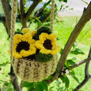 Hanging Sunflower Pot