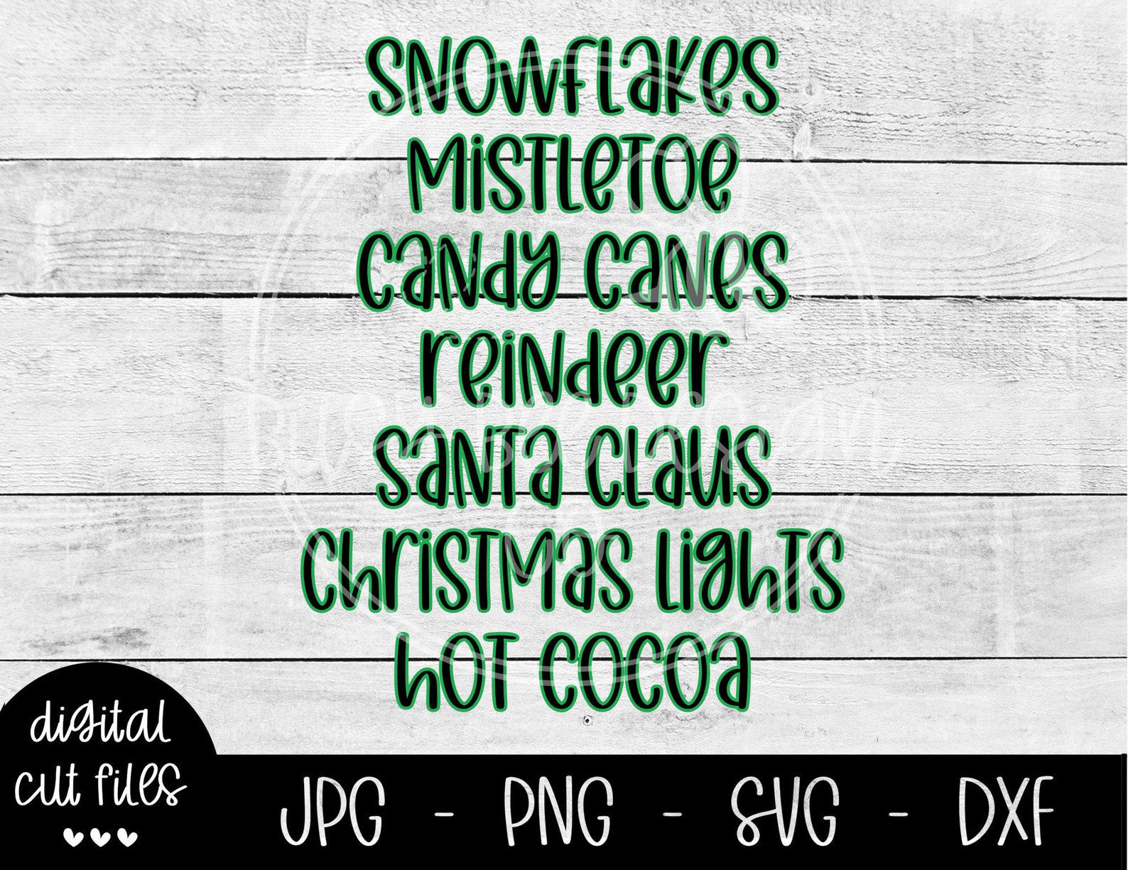 Christmas List SVG Christmas Favorites List With - Etsy UK