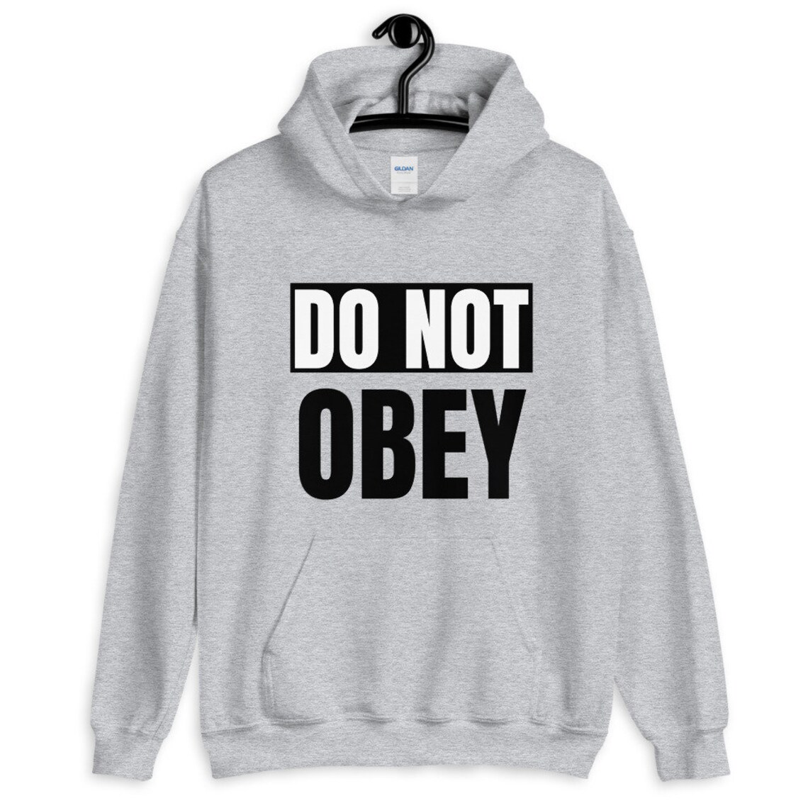 DO NOT OBEY White Hoodie unisex | Etsy