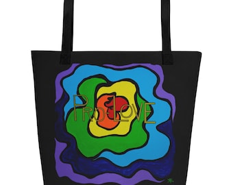 Pro-Love All-Over Print Large Tote Bag