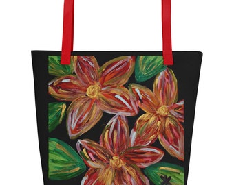 Triple All-Over Print Large Tote Bag