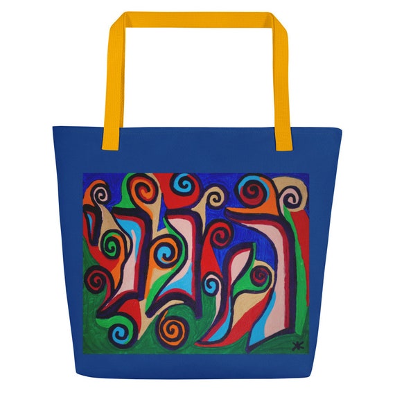 Hineni All over Print Large Tote Bag Etsy