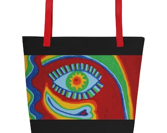 Eye on Pride All-Over Print Large Tote Bag