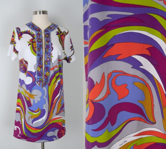 1970s Vintage Psychedelic Signed Print Saul Villa