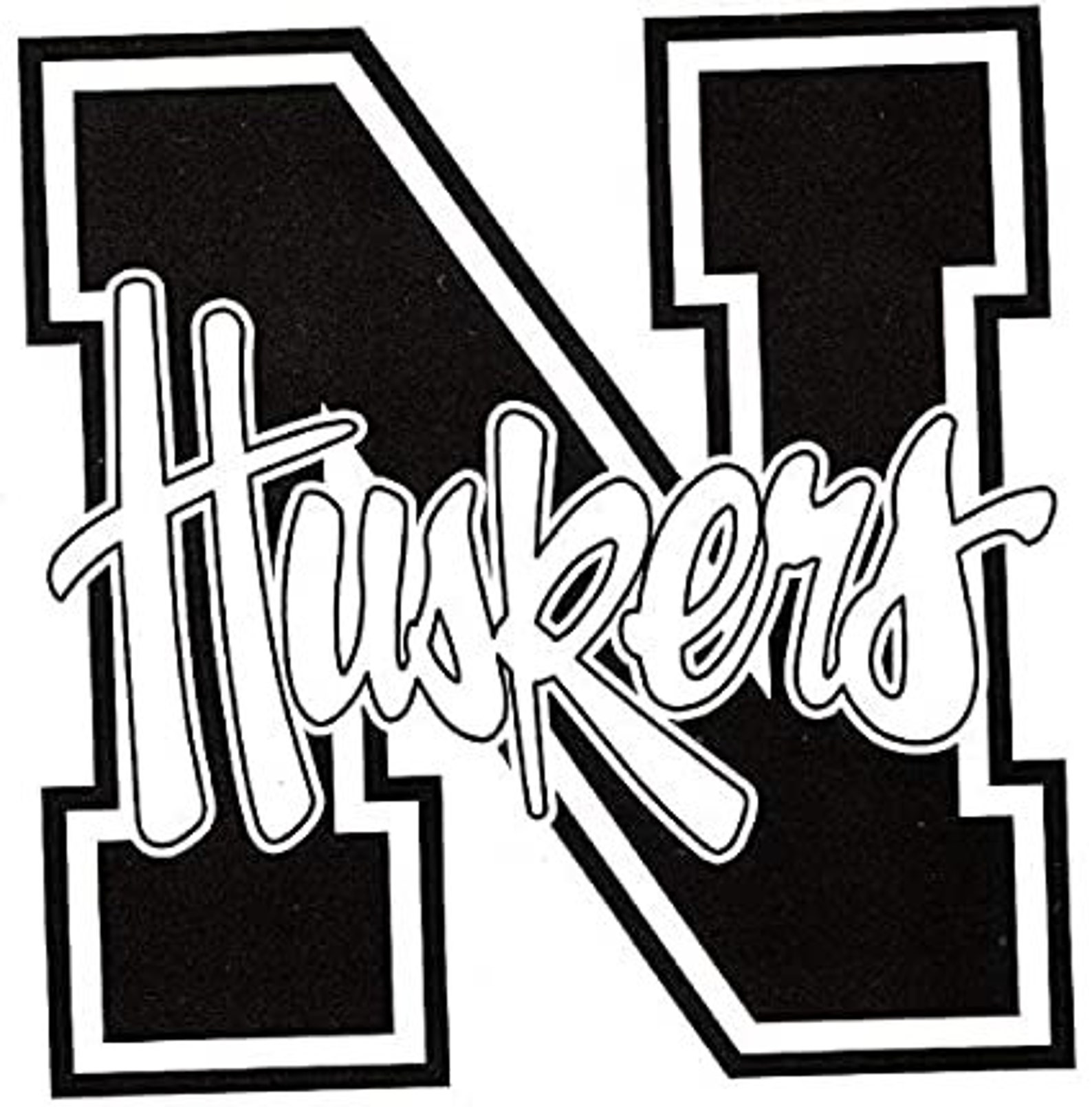 3 Inch Black N Logo University of Nebraska Huskers NU | Etsy