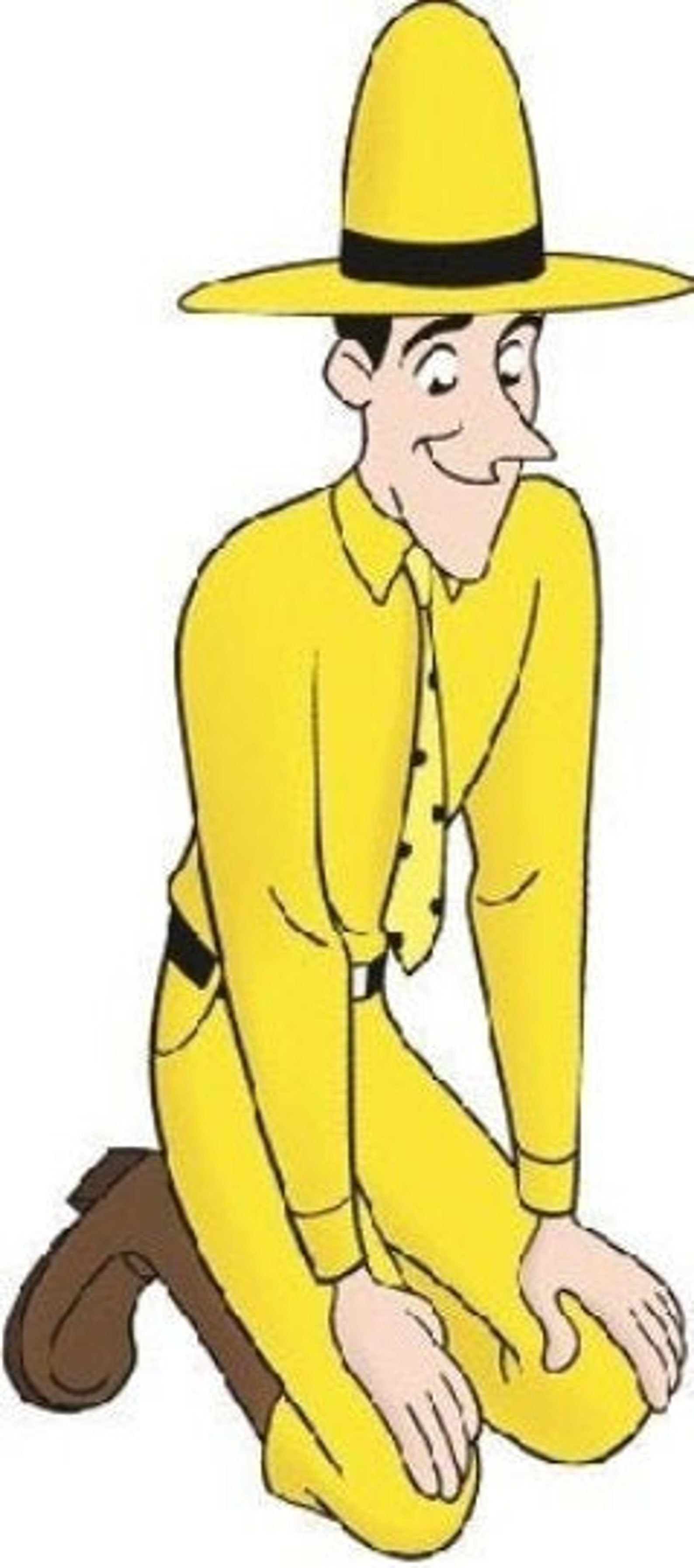7 Inch Curious George Man in the Yellow Hat Decal Monkey Etsy