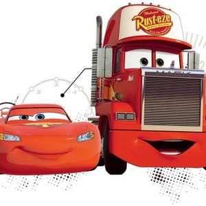 9 Inch Lightning Mcqueen Mack Truck Decal Disney Cars Movie Etsy