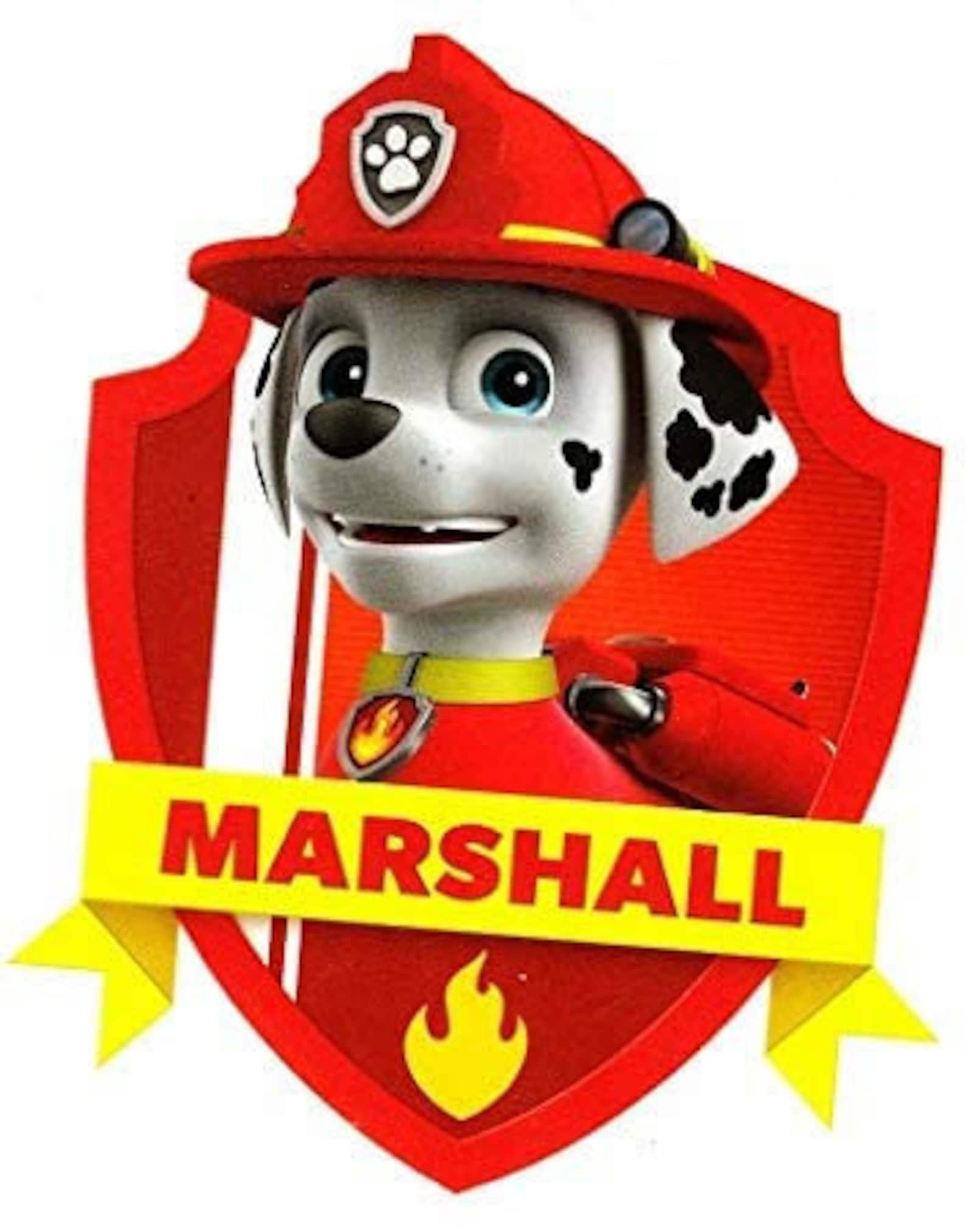 4 Inch Marshall Badge Paw Patrol Wall Decal Sticker Puppies Etsy