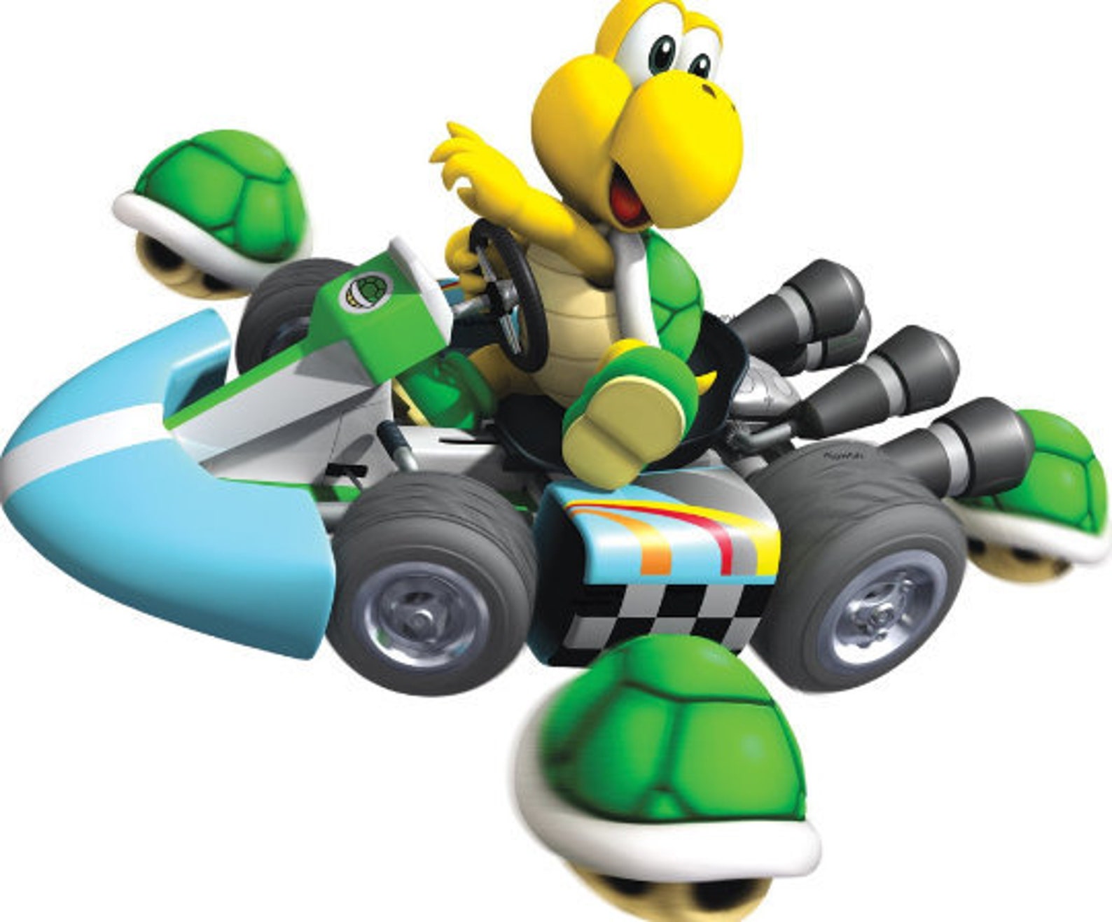 7 Inch Koopa Troopa Decal Super Mario Kart Wii Bros Brothers Etsy