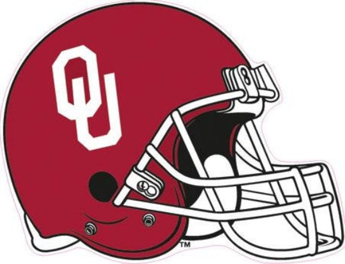 5 Inch OU Sooners Logo Football Helmet Decal University of | Etsy