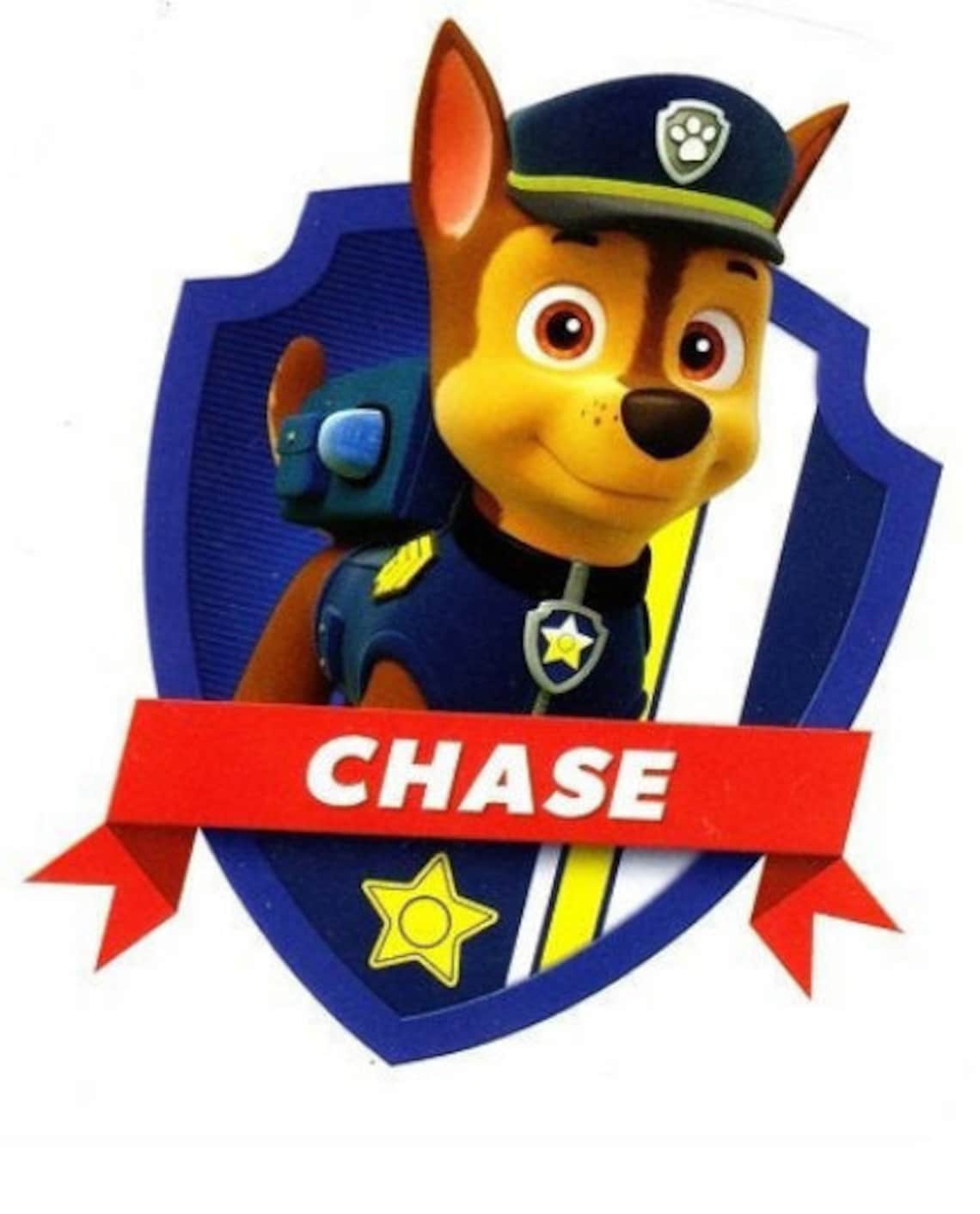 4 Inch Chase Badge Paw Patrol Pup Wall Decal Sticker Pups | Etsy