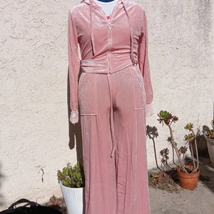 Velour Tracksuit: Wide Leg Hoodie - Customizable