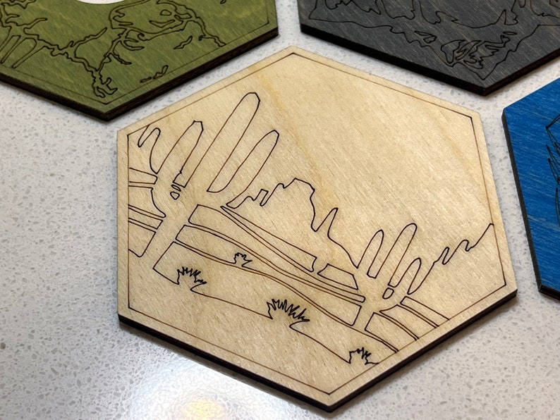 Settlers of Catan Hex Tile: Laser Cut Baltic Birch, Custom Board Game ...