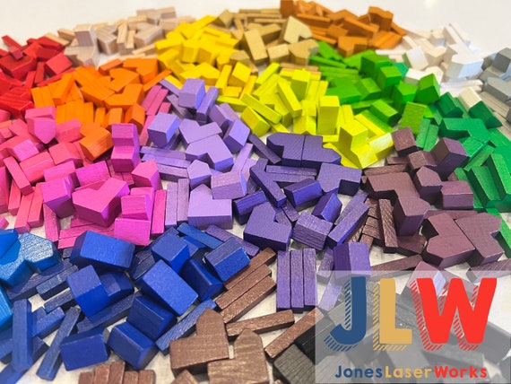 Settlers of Catan Game Pieces: Hardwood Replacement Set