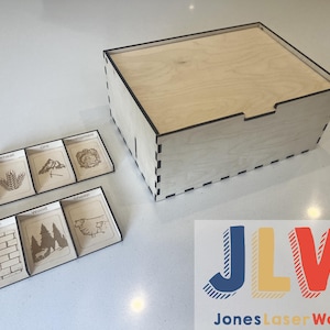 NIEUW!!! Grote houten opbergdoos voor populaire bordspellen. Houd het volledige spel en alle stukken, onderdelen en kaarten vast