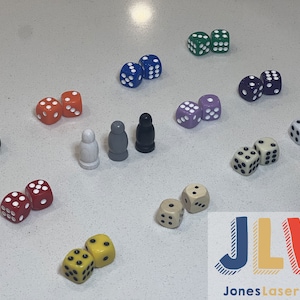SET DE LADRÓN Y DADOS para colonos y juegos de mesa populares: 3 colores de ladrones y 11 colores de dados disponibles