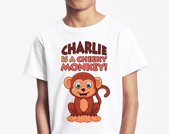 Cheeky Monkey T-Shirt | Personalised Childrens T-shirts