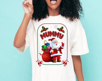 Personalised Santa Christmas T-Shirts | Family Bundle | Colourful Christmas Tops