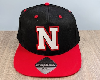 Two Colour Varsity Initial with Outline | Coloured Snapback Youth | Personalised