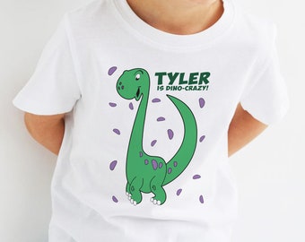 DINO-CRAZY T-Shirt | Personalised Childrens T-Shirts