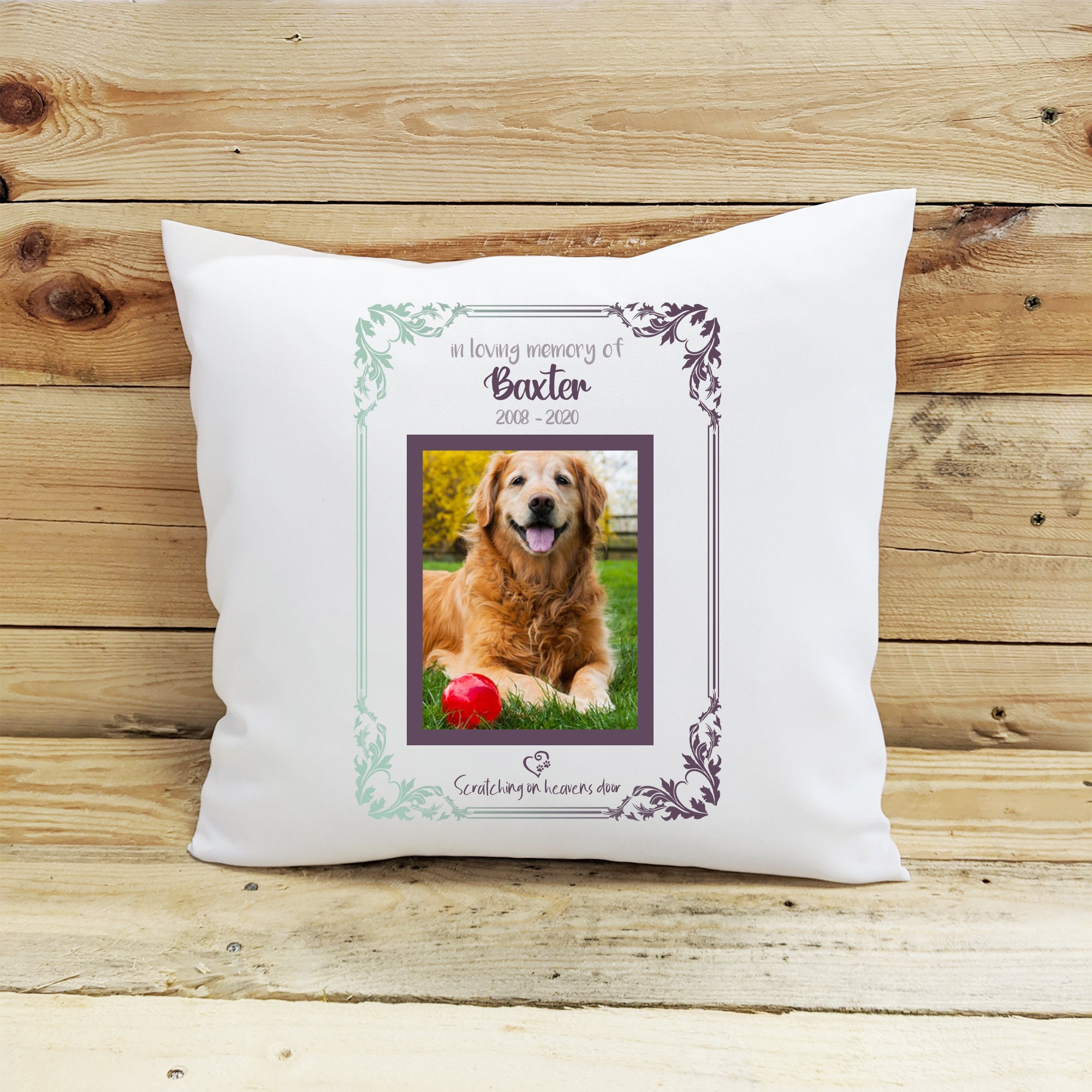 In Loving Memory Pet Memorial Cushion Etsy UK