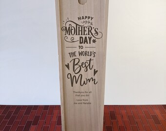 Engraved Alcohol Bottle Holder | Mothers Day | Best Mum in the World