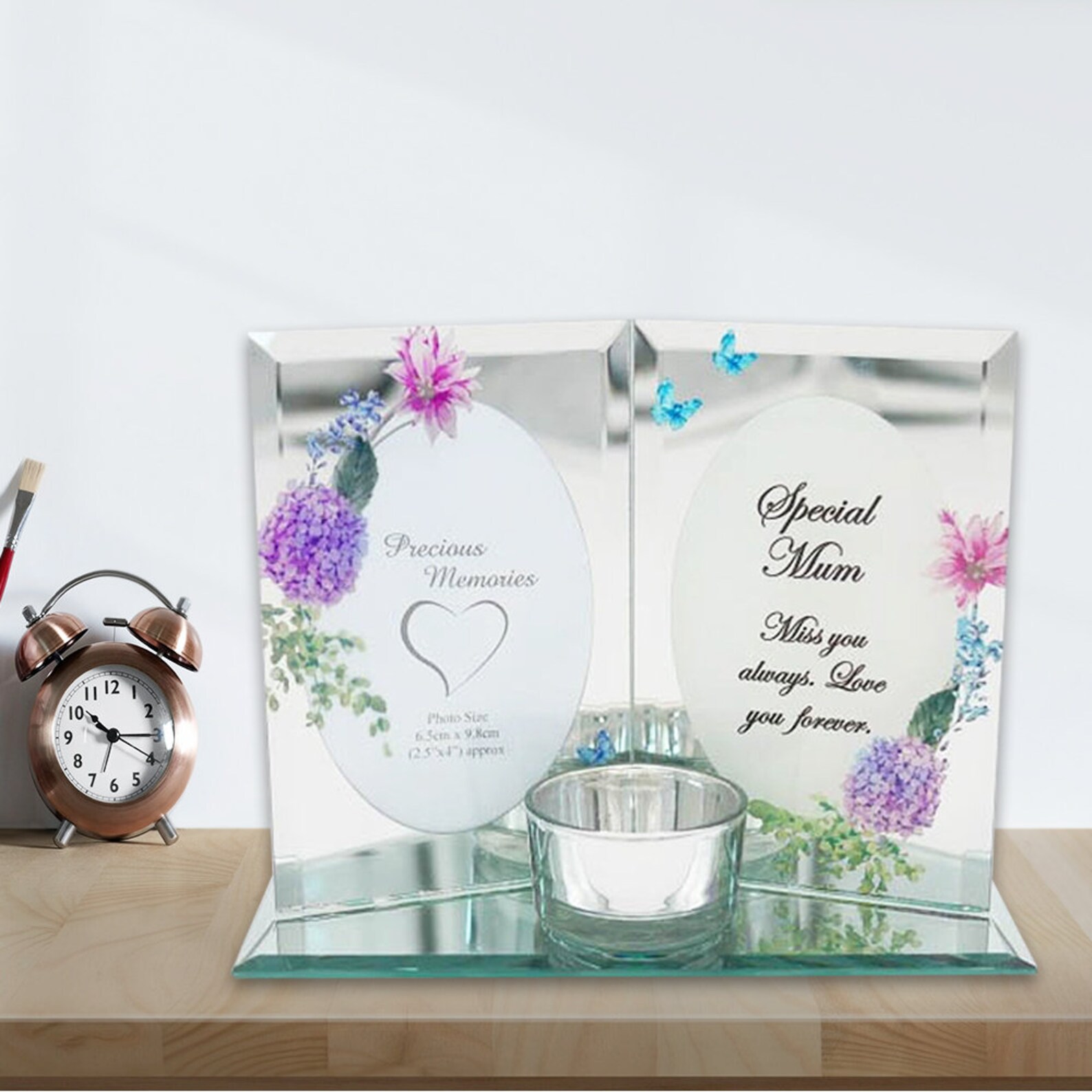 MEMORIAL PHOTO FRAME and candle holder rememberance wording Etsy