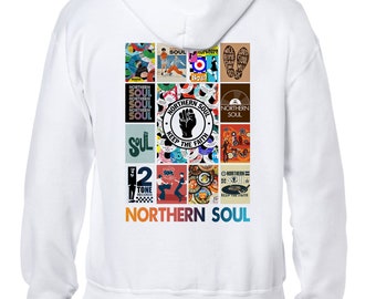 Northern Soul Premium Hoodie | Keep the Faith | Vinyl Grid Colourful Design