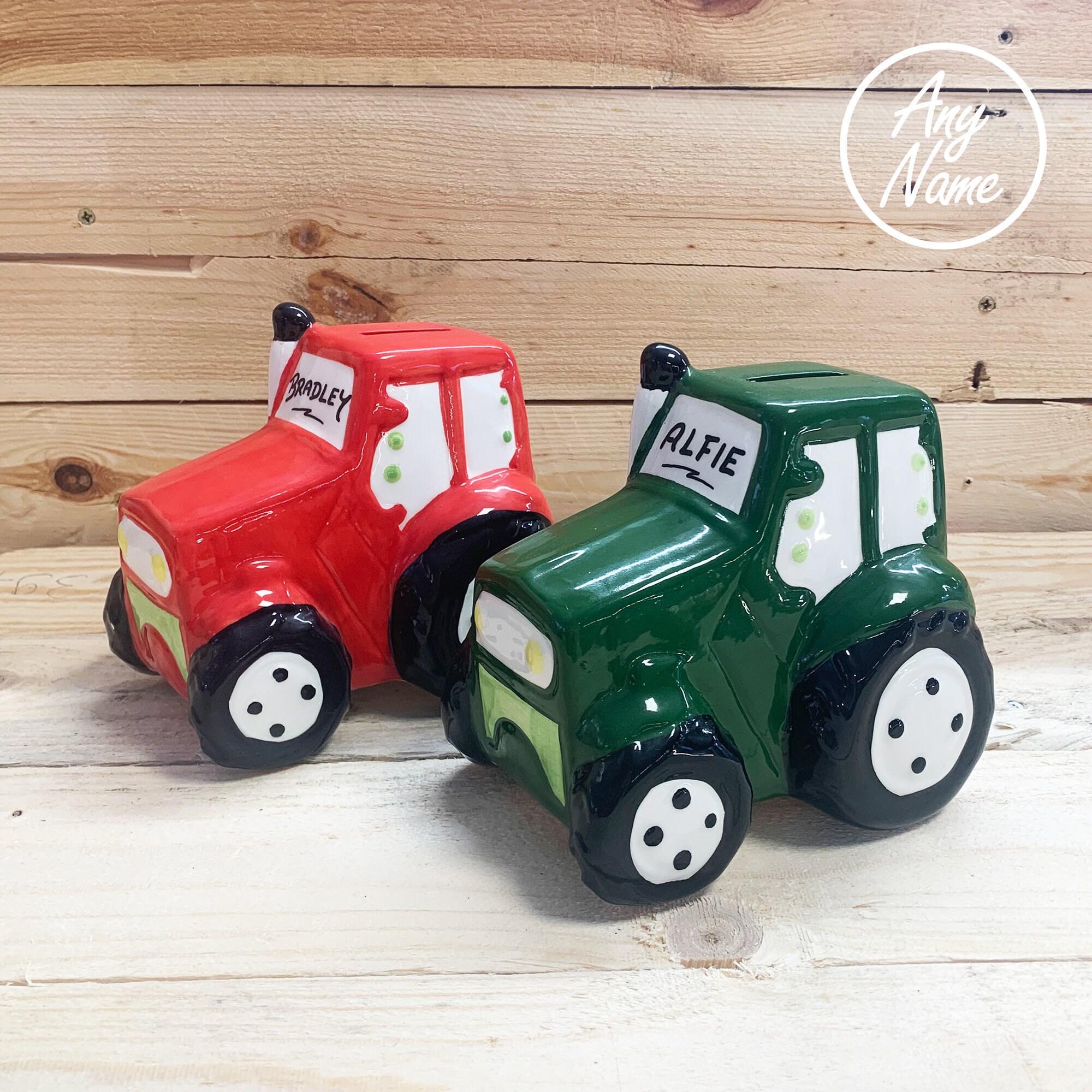Personalised Tractor Money Box Etsy