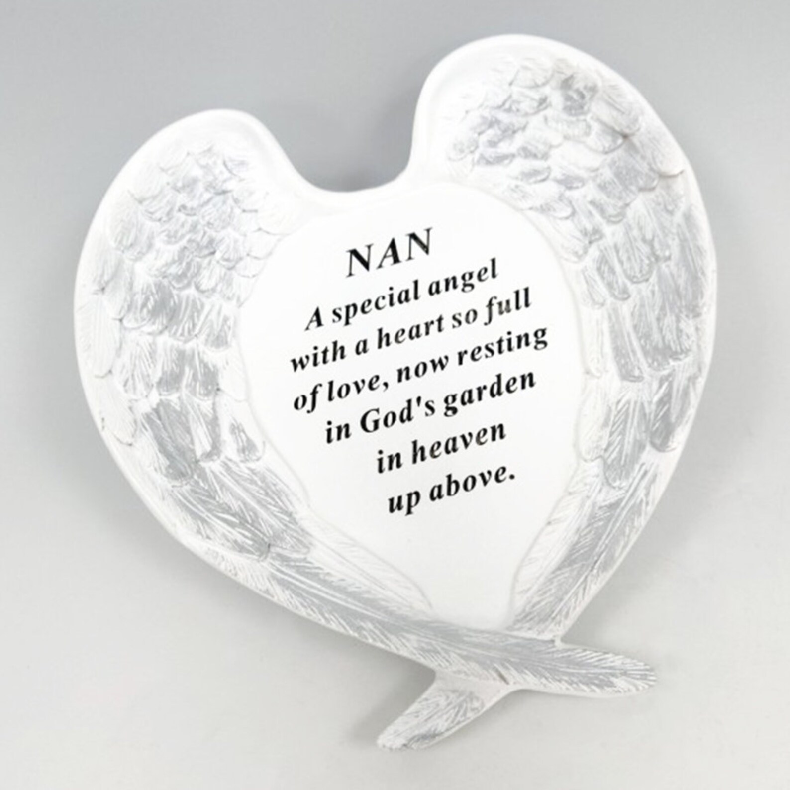 Graveside Memorial Angel Wings Plaque Etsy