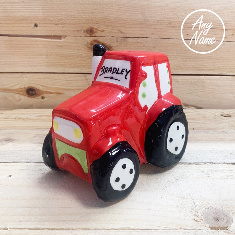 Personalised Tractor Money Box Etsy