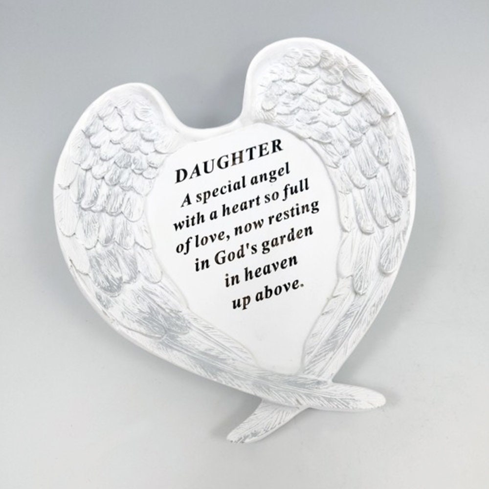 Graveside Memorial Angel Wings Plaque Etsy