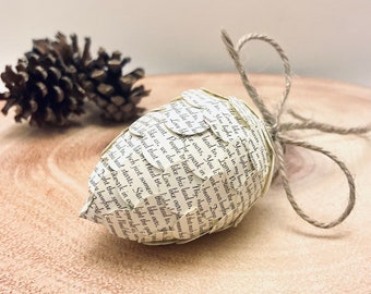 Pinecone Personalised Ornament, First Paper 1st Anniversary Gift