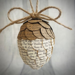 Ornamento ghianda personalizzato, le tue parole, regalo per il primo anniversario, decorazione natalizia, regalo per lui, regalo per lei, regalo romantico