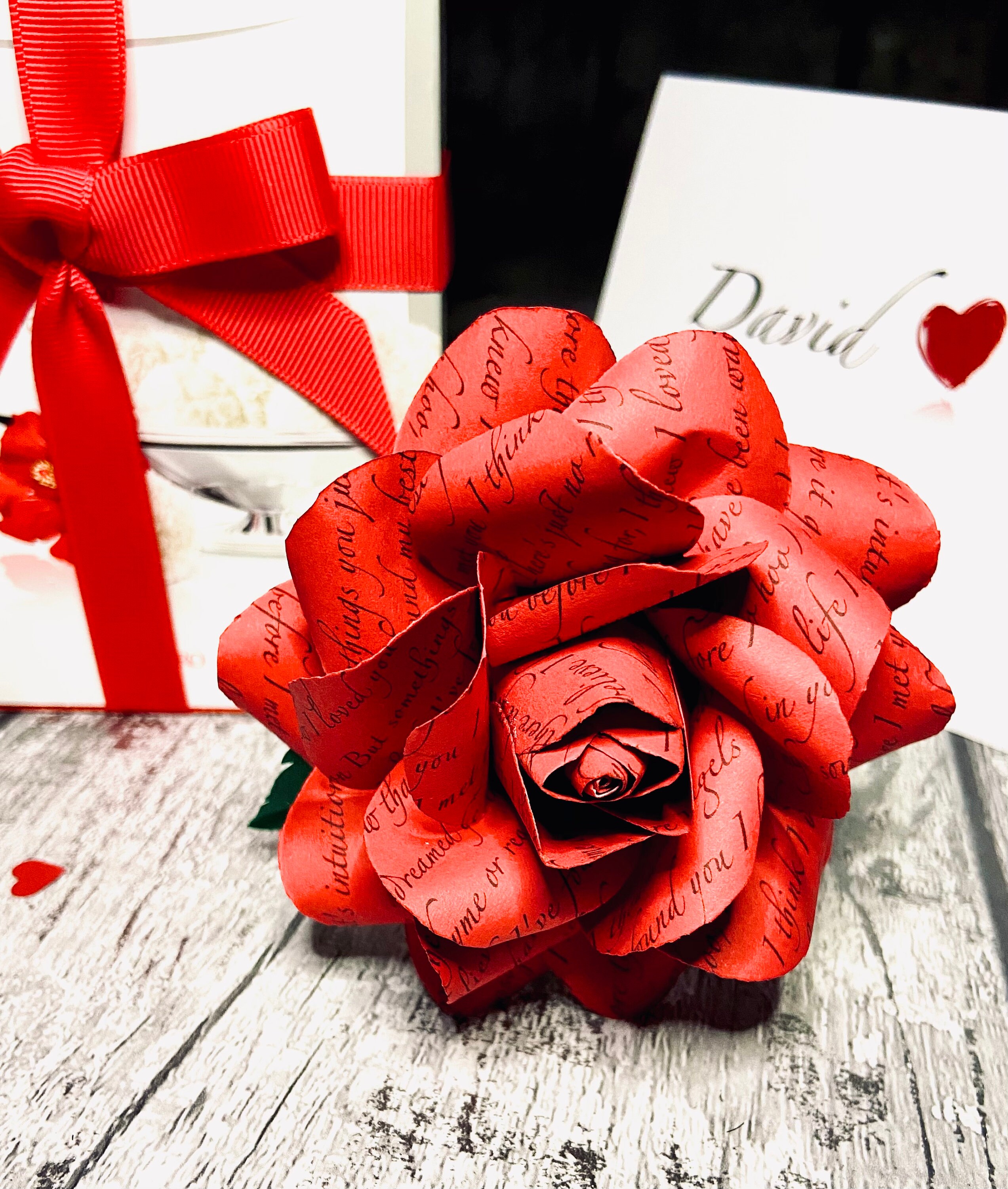 Personalised Rose Gift Package Forever Rose Anniversary Etsy