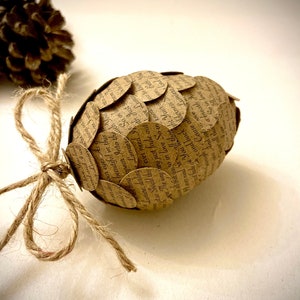 Ornamento di pigna personalizzato, le tue parole, regalo per il primo anniversario, decorazione natalizia, regalo per lui, regalo per lei, regalo romantico