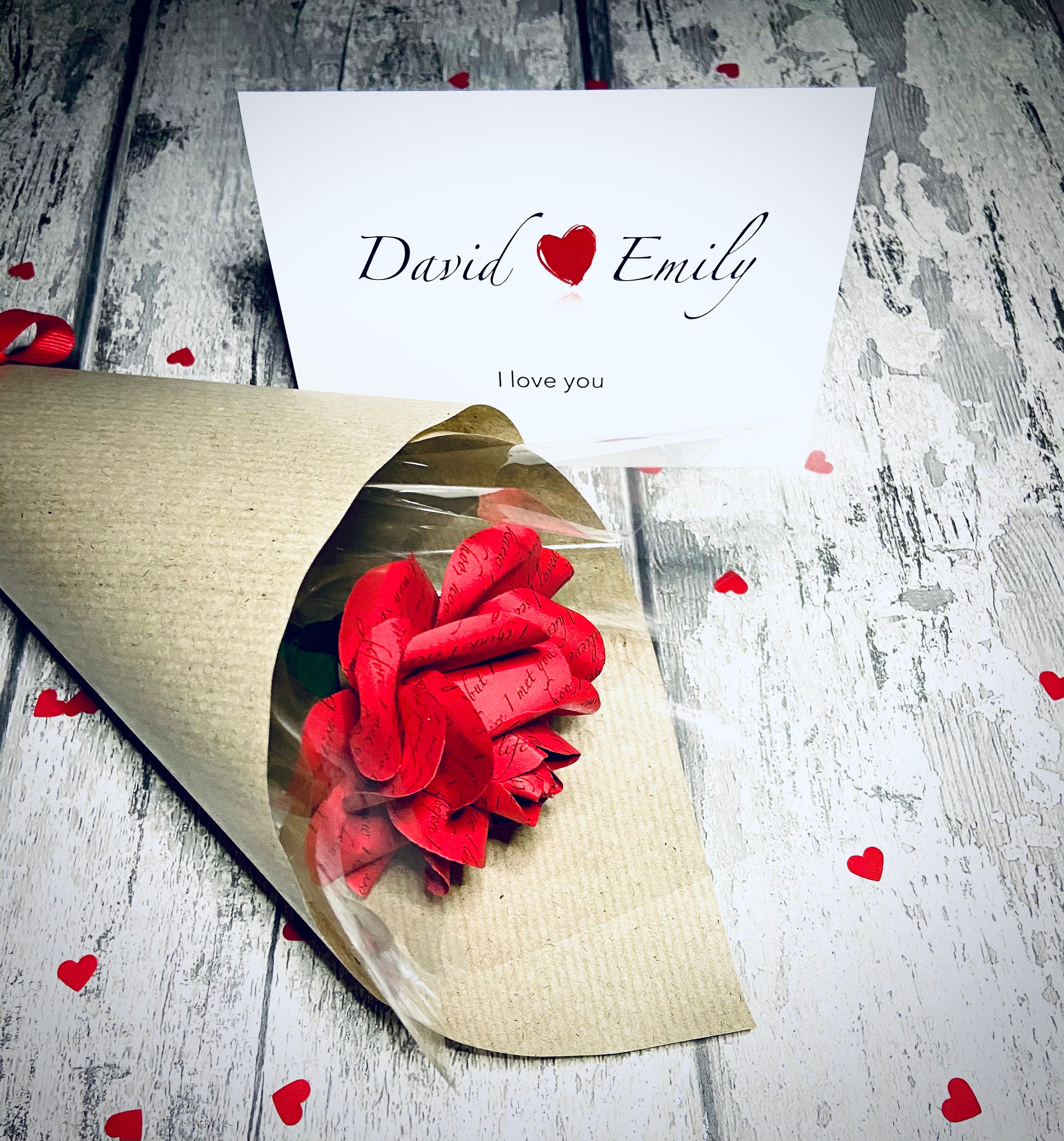 Personalised Rose Gift Package Forever Rose Anniversary Etsy
