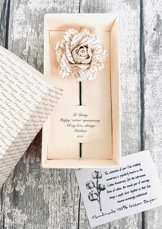 2nd Wedding Cotton Gifts For Wife Cotton Anniversary Present Ideas