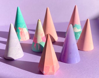 Colorful Ring Holders - Cone Ring Holder - Maximalist Home Decor, Dopamine Decor