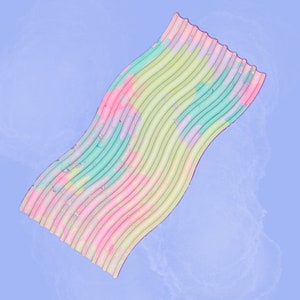 Pastel Abstract Tray - Wavy Tray - The Spring Aura Collection - Dopamine Decor, Maximalist Decor