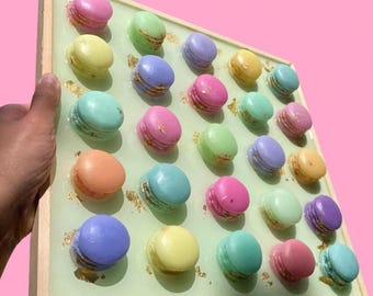 Pastel Macaron Wall Art - 12 x 12  Maximalist Decor Pastel Home Decor, Dopamine Decor, 3D Pop Art